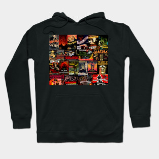 Classic Horror Movie Monster Collage Hoodie