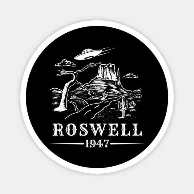 Roswell UFO - Alien Flying Saucer Crash Magnet by Paranormalshirts