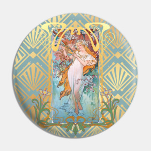 Art Nouveau Spring Awakening Pin