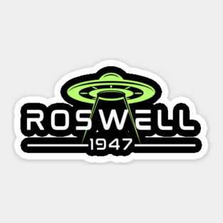 Roswell UFO 1947 - Alien Flying Saucer Crash Sticker