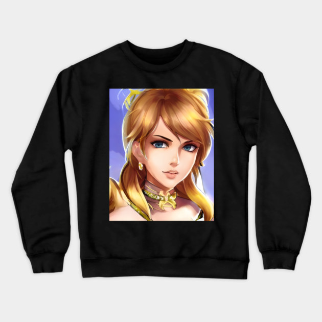 anime blonde hair manga charcter Crewneck Sweatshirt by animegirlnft