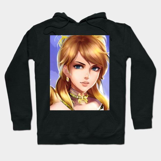 anime blonde hair manga charcter Hoodie by animegirlnft