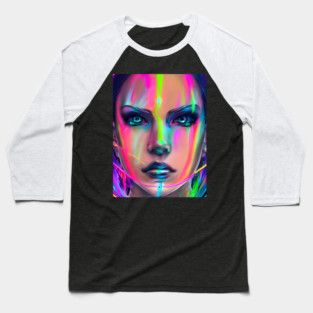 anime kawaii cute collorful manga girl Baseball T-Shirt