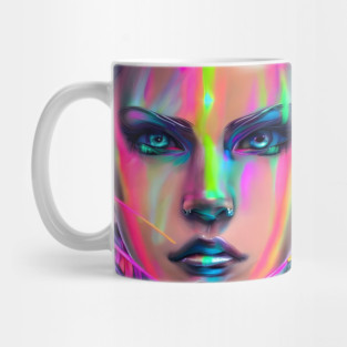 anime kawaii cute collorful manga girl Mug