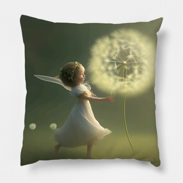 angel outdoor camping Pillow by animegirlnft