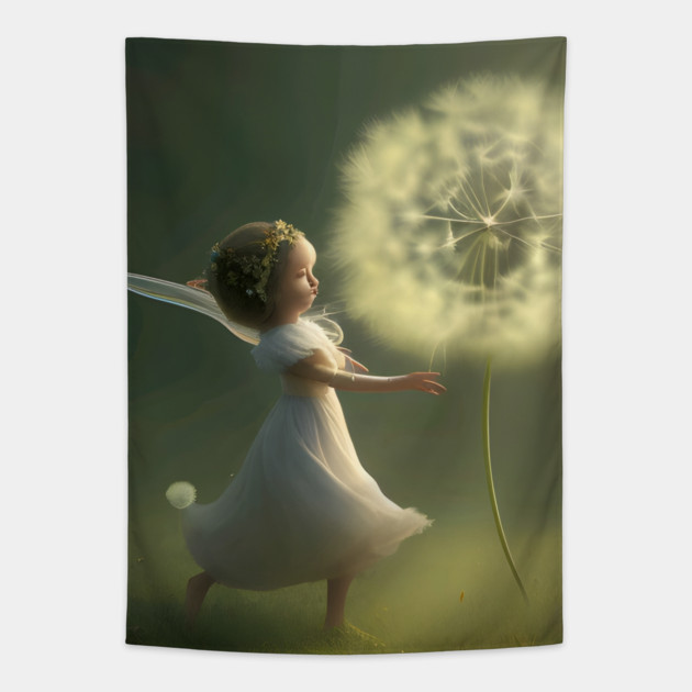 angel outdoor camping Tapestry by animegirlnft