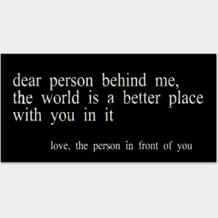 dear person behind me retro Posters and Art