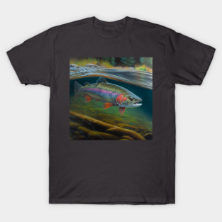 Rainbow Trout In Stream T-Shirt
