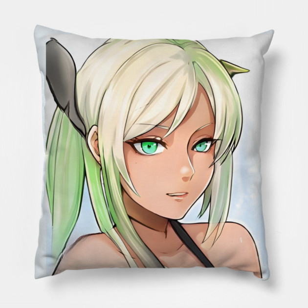 anime manga japanese Pillow by animegirlnft