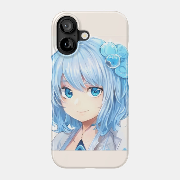 anime blue hair manga Phone Case by animegirlnft