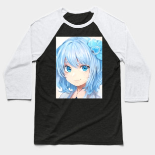 anime blue hair manga Baseball T-Shirt