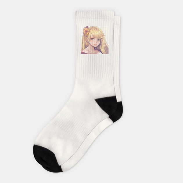 anime  girl cosplay Socks by animegirlnft