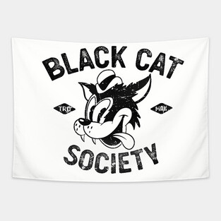 Black Cat Society Tapestry
