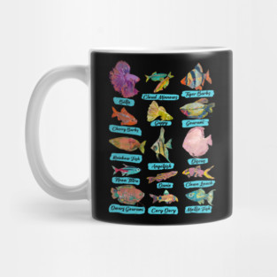 Tropical Freshwater Fish Chart Mug