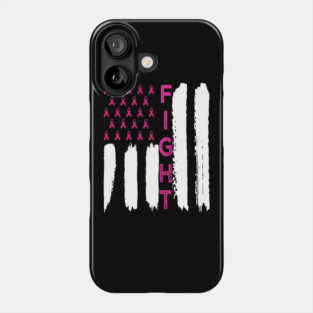 'Breast Cancer USA Flag' Cool Breast Cancer Gift Phone Case