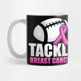 'Tackle Breast Cancer Football' Breast Cancer Gift Mug