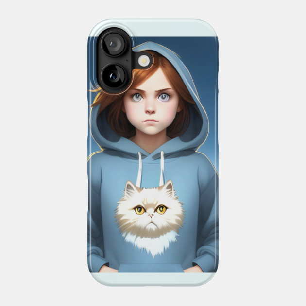 anime cat girl manga lovers Phone Case by animegirlnft