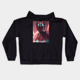 cyber scifi manga Kids Hoodie