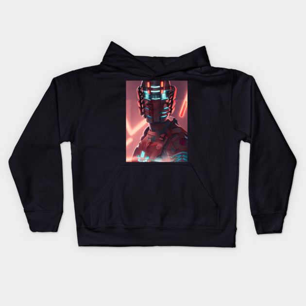 cyber scifi manga Kids Hoodie by animegirlnft