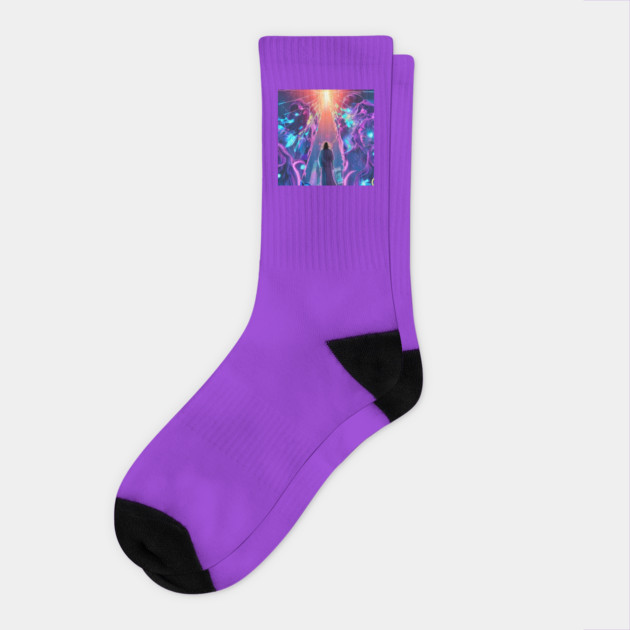shadow sky  fastasy lighting Socks by animegirlnft
