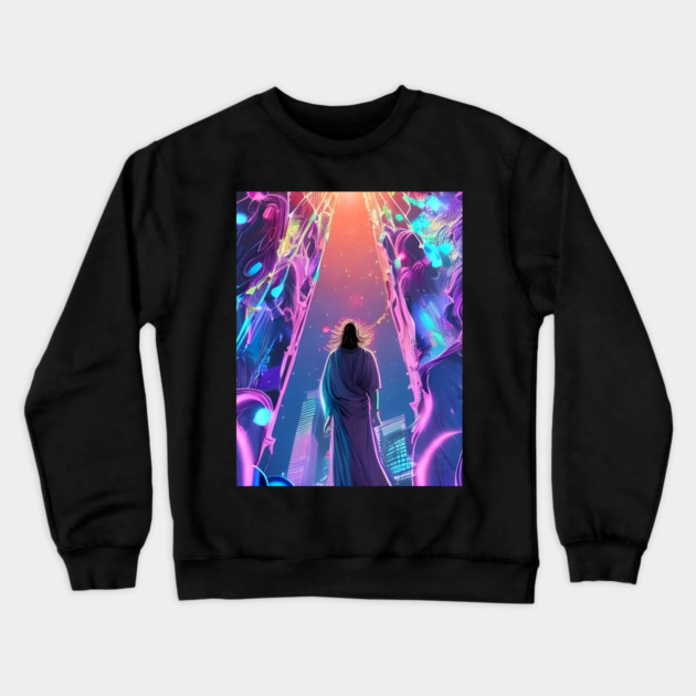 shadow sky  fastasy lighting Crewneck Sweatshirt by animegirlnft