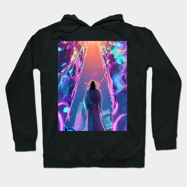 shadow sky  fastasy lighting Hoodie by animegirlnft