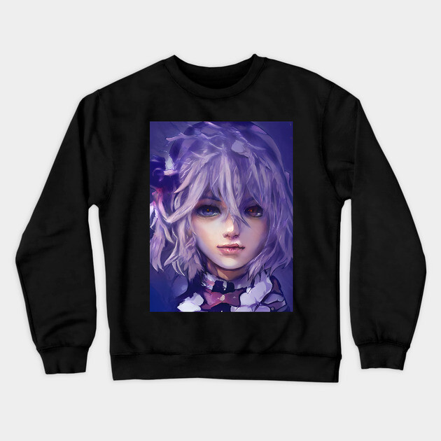 animeface  girl manga character Crewneck Sweatshirt by animegirlnft