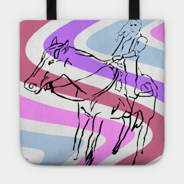 Horse Ride with Lauren Tote by DonWillisJrArt