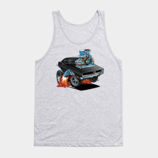 Classic 69 American Muscle Car Cartoon Tank Top