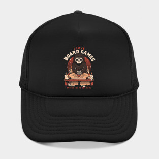 I Love Board Games - Funny Creepy Skull Gift Hat