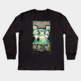 Cranes and blossoms Kids Long Sleeve T-Shirt