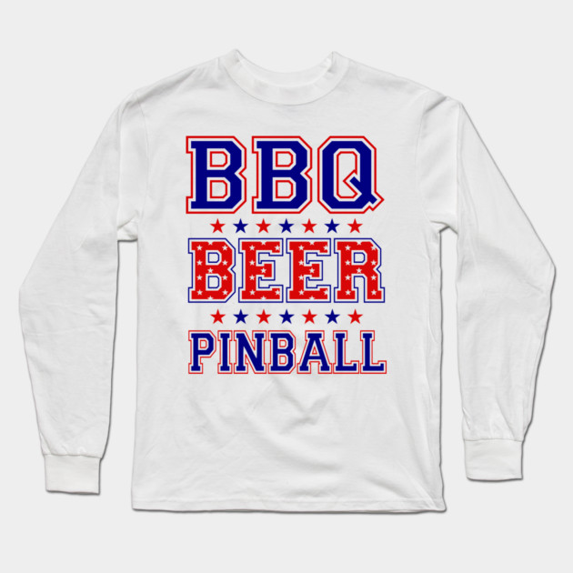 BBQ BEER PINBALL Long Sleeve T-Shirt by DRI374