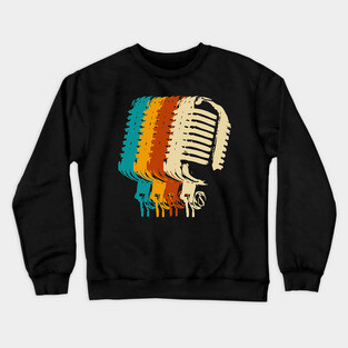 retro hip hop microphone Crewneck Sweatshirt