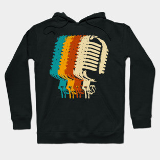 retro hip hop microphone Hoodie