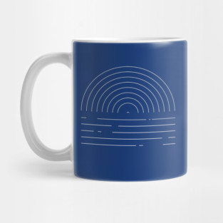 Sunset vinyl line art Mug