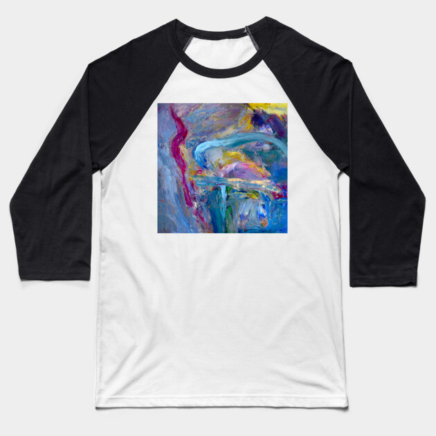 Abstract 96 Baseball T-Shirt by DonWillisJrArt