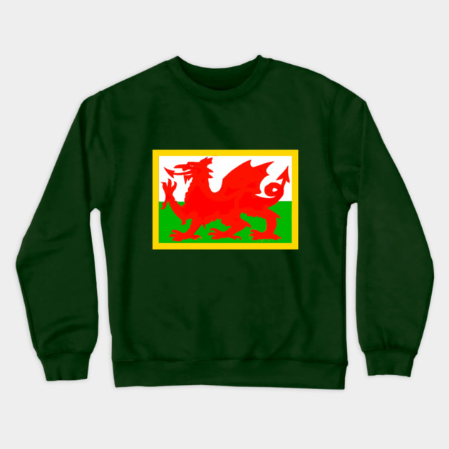 Welsh Dragon Crewneck Sweatshirt by DonWillisJrArt
