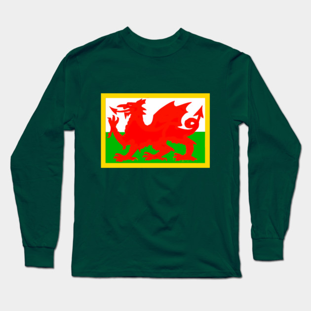 Welsh Dragon Long Sleeve T-Shirt by DonWillisJrArt