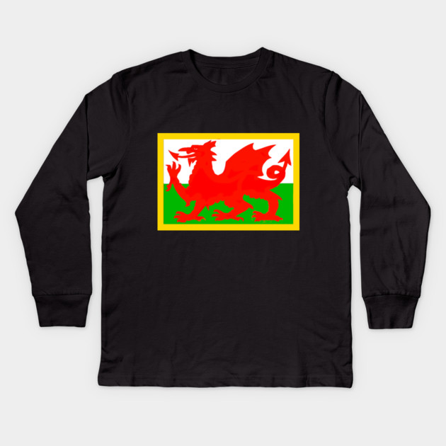 Welsh Dragon Kids Long Sleeve T-Shirt by DonWillisJrArt