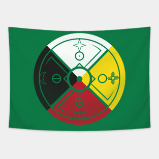 medicine wheel sacred hoop Tapestry