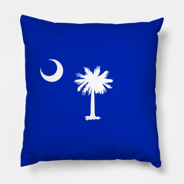 South Carolina Flag – Palmetto & Crescent Pillow by DonWillisJrArt