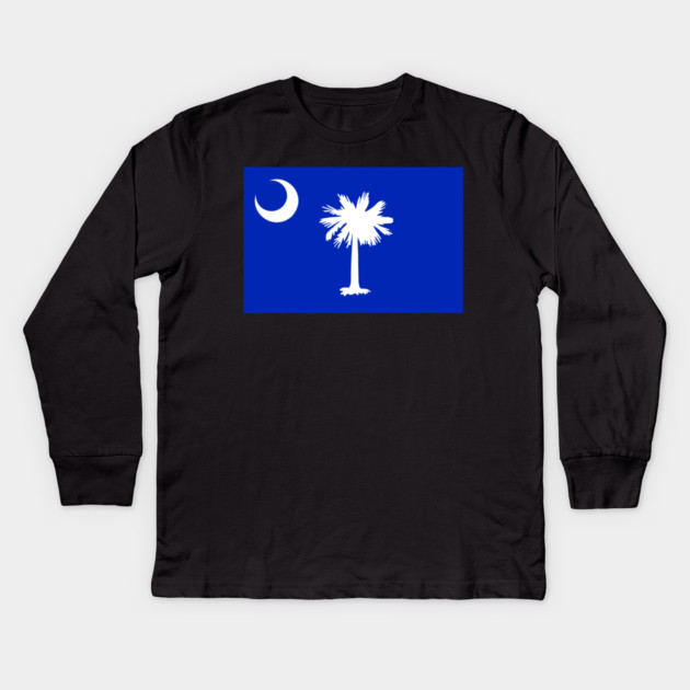 South Carolina Flag – Palmetto & Crescent Kids Long Sleeve T-Shirt by DonWillisJrArt