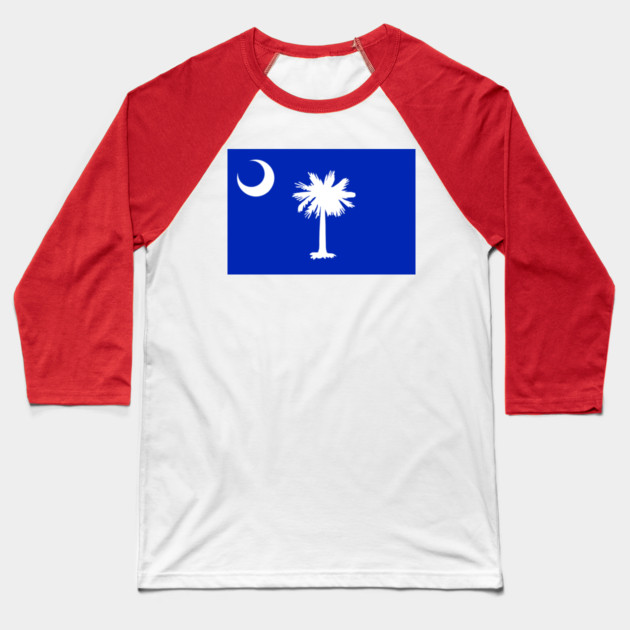 South Carolina Flag – Palmetto & Crescent Baseball T-Shirt by DonWillisJrArt