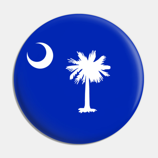 South Carolina Flag – Palmetto & Crescent Pin by DonWillisJrArt