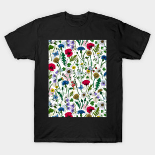 Wild flowers, poppies, cornflowers, daisies and more T-Shirt