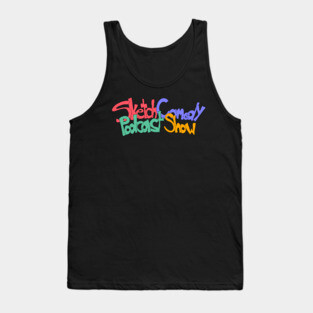 Sketch Comedy Podcast Show Curved Logo Tank Top