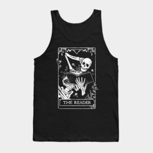 The Reader - Death Skull Book Gift Tank Top