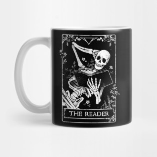 The Reader - Death Skull Book Gift Mug