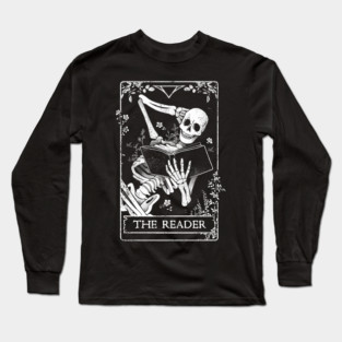 The Reader - Death Skull Book Gift Long Sleeve T-Shirt