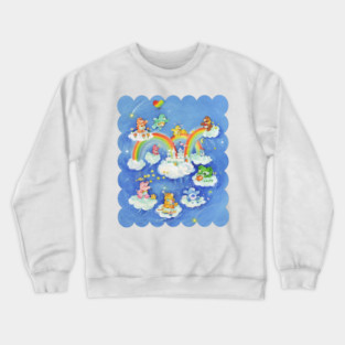 Care Bear 80s Retro Vintage Rainbow Nostalgic Childhood Cartoon Crewneck Sweatshirt